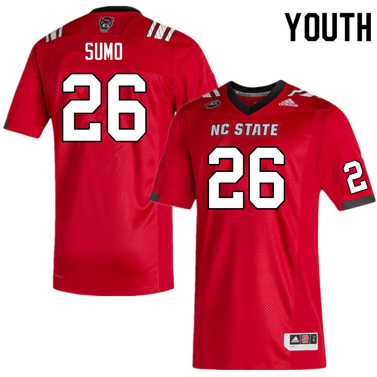 Youth #26 Demie Sumo NC State Wolfpack College Football Jerseys Sale-Red